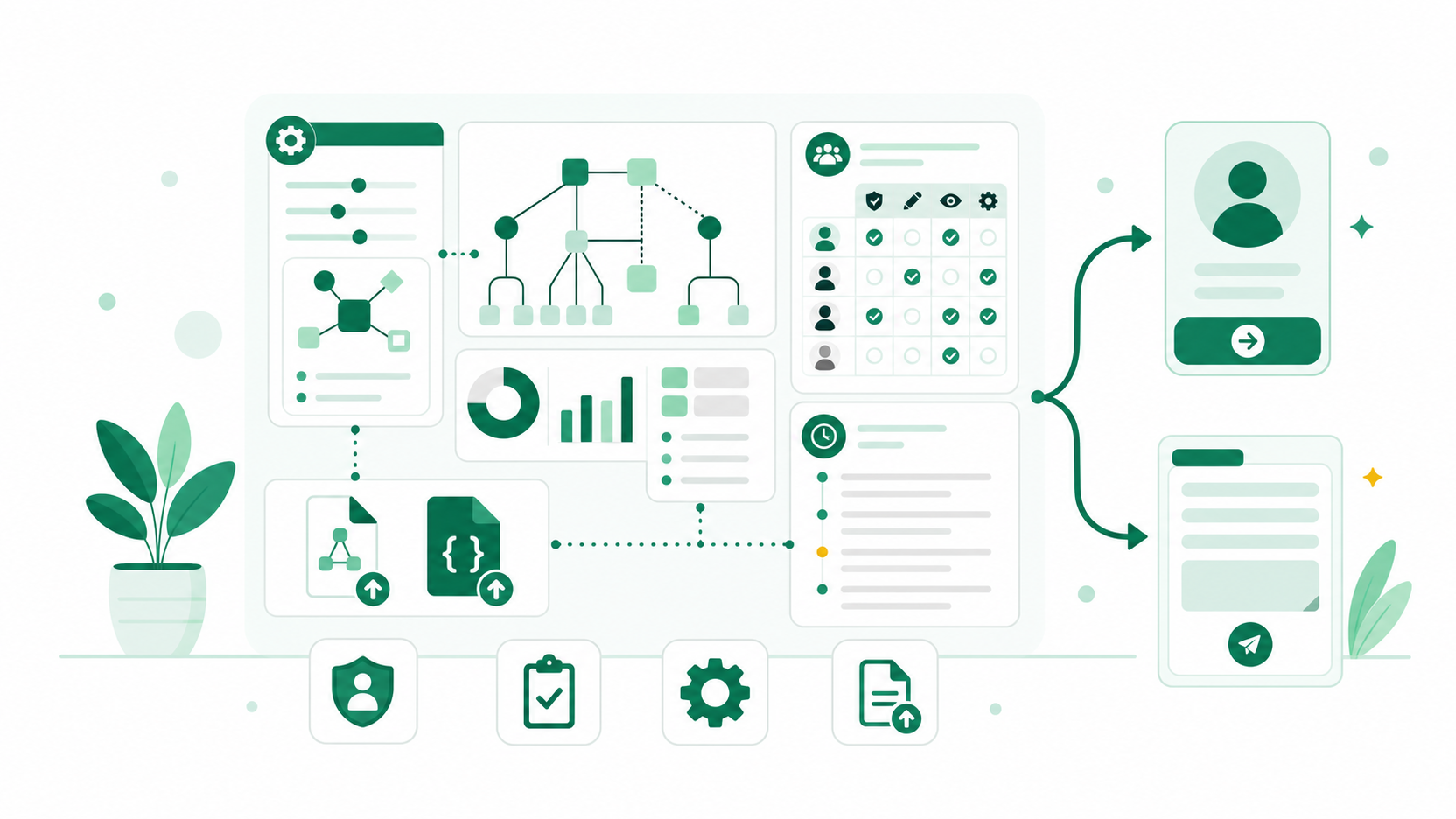 ArchPad connects metamodel, dependency, governance, roles, audit, and model import views in one workspace
